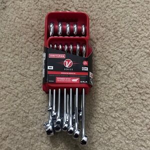 Craft 12-Piece Chrome Wrench Set with Red Holder
